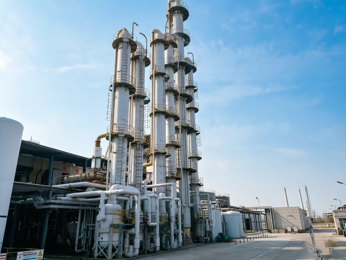 化工精馏装置 - 配有蒸馏塔的DOTP增塑剂产品提纯系统